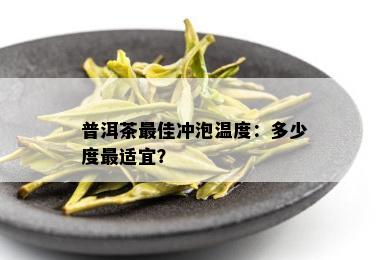 普洱茶更佳冲泡温度：多少度最适宜？