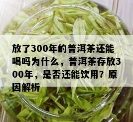 放了300年的普洱茶还能喝吗为什么，普洱茶存放300年，是否还能饮用？原因解析