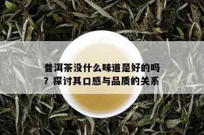 普洱茶没什么味道是好的吗？探讨其口感与品质的关系