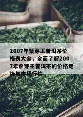 2007年紫芽王普洱茶价格表大全，全面了解2007年紫芽王普洱茶的价格走势与市场行情