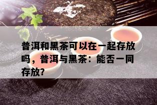 普洱和黑茶可以在一起存放吗，普洱与黑茶：能否一同存放？