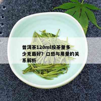 普洱茶120ml投茶量多少克更好？口感与用量的关系解析