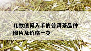 几款值得入手的普洱茶品种图片及价格一览