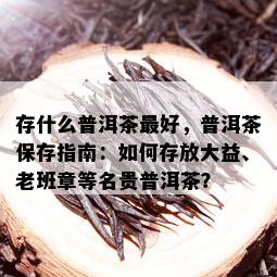 存什么普洱茶更好，普洱茶保存指南：如何存放大益、老班章等名贵普洱茶？