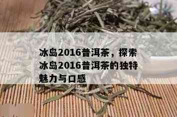 冰岛2016普洱茶，探索冰岛2016普洱茶的独特魅力与口感