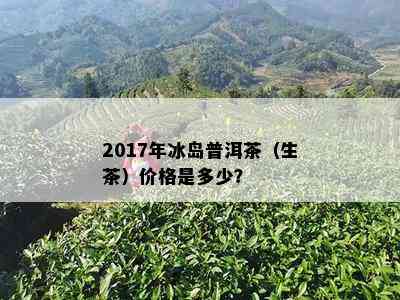 2017年冰岛普洱茶（生茶）价格是多少？