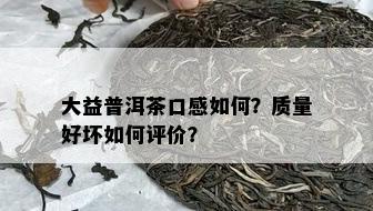 大益普洱茶口感如何？质量好坏如何评价？