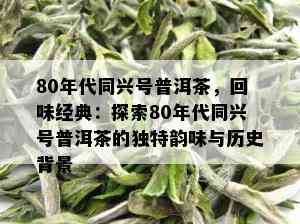 80年代同兴号普洱茶，回味经典：探索80年代同兴号普洱茶的独特韵味与历史背景