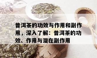 普洱茶的功效与作用和副作用，深入了解：普洱茶的功效、作用与潜在副作用