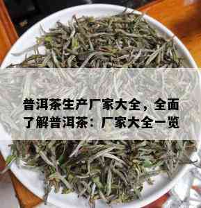 普洱茶生产厂家大全，全面了解普洱茶：厂家大全一览