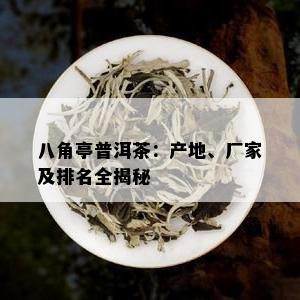 八角亭普洱茶：产地、厂家及排名全揭秘