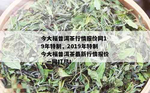 今大福普洱茶行情报价网19年特制，2019年特制今大福普洱茶最新行情报价，一网打尽！