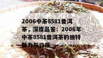 2006中茶8581普洱茶，深度品鉴：2006年中茶8581普洱茶的独特魅力与口感