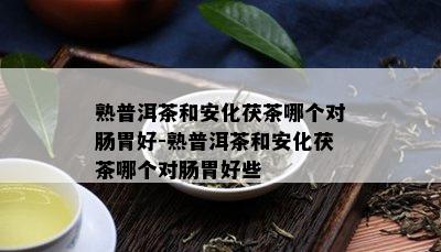 熟普洱茶和安化茯茶哪个对肠胃好-熟普洱茶和安化茯茶哪个对肠胃好些