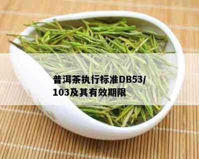 普洱茶执行标准DB53/103及其有效期限