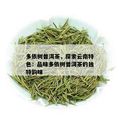 多依树普洱茶，探索云南特色：品味多依树普洱茶的独特韵味