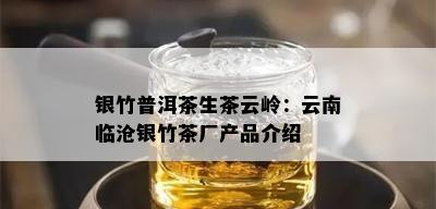 银竹普洱茶生茶云岭：云南临沧银竹茶厂产品介绍