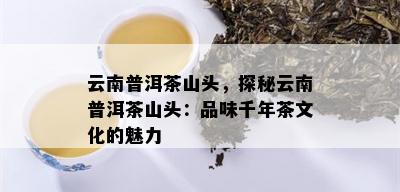 云南普洱茶山头，探秘云南普洱茶山头：品味千年茶文化的魅力