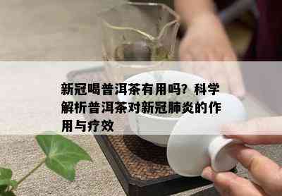 新冠喝普洱茶有用吗？科学解析普洱茶对新冠肺炎的作用与疗效