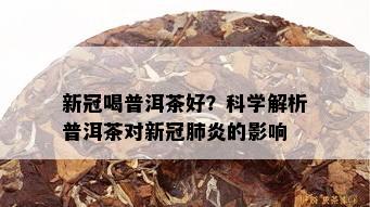 新冠喝普洱茶好？科学解析普洱茶对新冠肺炎的影响