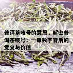 普洱茶唛号的意思，解密普洱茶唛号：一串数字背后的意义与价值