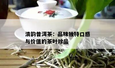 清韵普洱茶：品味独特口感与价值的茶叶珍品