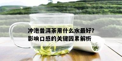 冲泡普洱茶用什么水更好？影响口感的关键因素解析