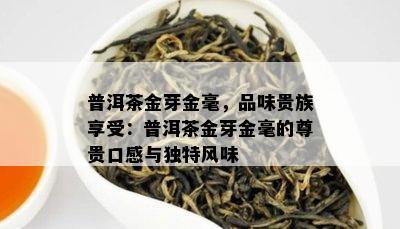 普洱茶金芽金毫，品味贵族享受：普洱茶金芽金毫的尊贵口感与独特风味