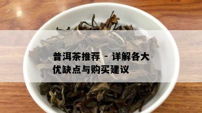 普洱茶推荐 - 详解各大优缺点与购买建议