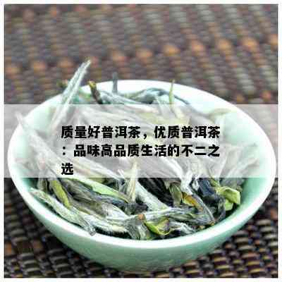 质量好普洱茶，优质普洱茶：品味高品质生活的不二之选