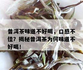 普洱茶味道不好喝，口感不佳？揭秘普洱茶为何味道不好喝！