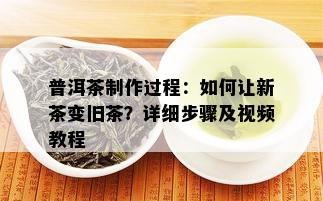 普洱茶制作过程：如何让新茶变旧茶？详细步骤及视频教程