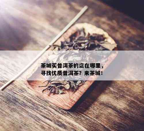 茶城买普洱茶的店在哪里，寻找优质普洱茶？来茶城！