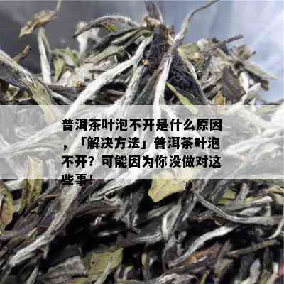 普洱茶叶泡不开是什么原因，「解决方法」普洱茶叶泡不开？可能因为你没做对这些事！