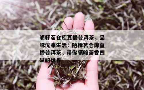 陋释茗仓库直播普洱茶，品味优雅生活：陋释茗仓库直播普洱茶，带你领略茶香四溢的世界