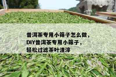 普洱茶专用小筛子怎么做，DIY普洱茶专用小筛子，轻松过滤茶叶渣滓