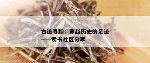 古道寻踪：穿越历史的足迹——读书社区分享