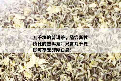 几千块的普洱茶，品尝高性价比的普洱茶：只需几千元即可享受醇厚口感！