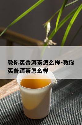 教你买普洱茶怎么样-教你买普洱茶怎么样