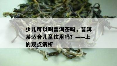 少儿可以喝普洱茶吗，普洱茶适合儿童饮用吗？——上的观点解析