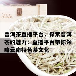 普洱茶直播平台，探索普洱茶的魅力：直播平台带你领略云南特色茶文化