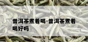 普洱茶煮着喝-普洱茶煮着喝好吗