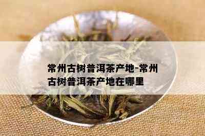 常州古树普洱茶产地-常州古树普洱茶产地在哪里