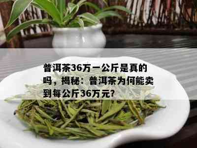 普洱茶36万一公斤是真的吗，揭秘：普洱茶为何能卖到每公斤36万元？