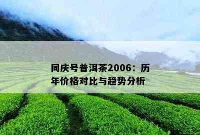 同庆号普洱茶2006：历年价格对比与趋势分析