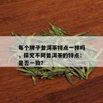 每个牌子普洱茶特点一样吗，探究不同普洱茶的特点：是否一致？