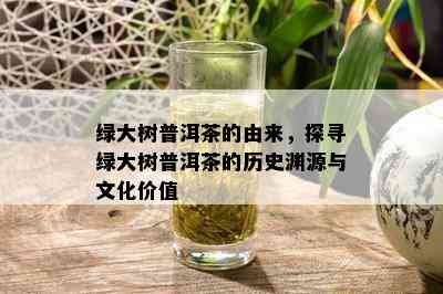 绿大树普洱茶的由来，探寻绿大树普洱茶的历史渊源与文化价值