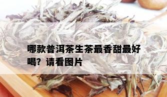 哪款普洱茶生茶最香甜更好喝？请看图片