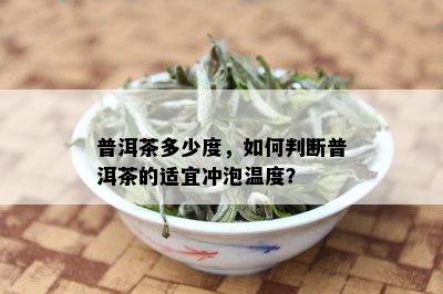 普洱茶多少度，如何判断普洱茶的适宜冲泡温度？