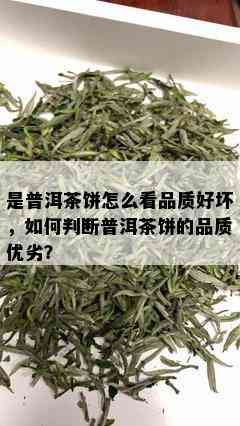 是普洱茶饼怎么看品质好坏，如何判断普洱茶饼的品质优劣？